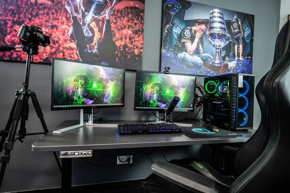Overwatch Hub team collaborating in a modern esports workspace